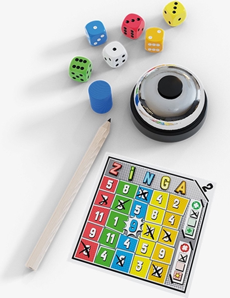 999 Games - Zinga Dobbelspel - Reactiespel - bevat spelregels in NL, DE, EN, ES, FR