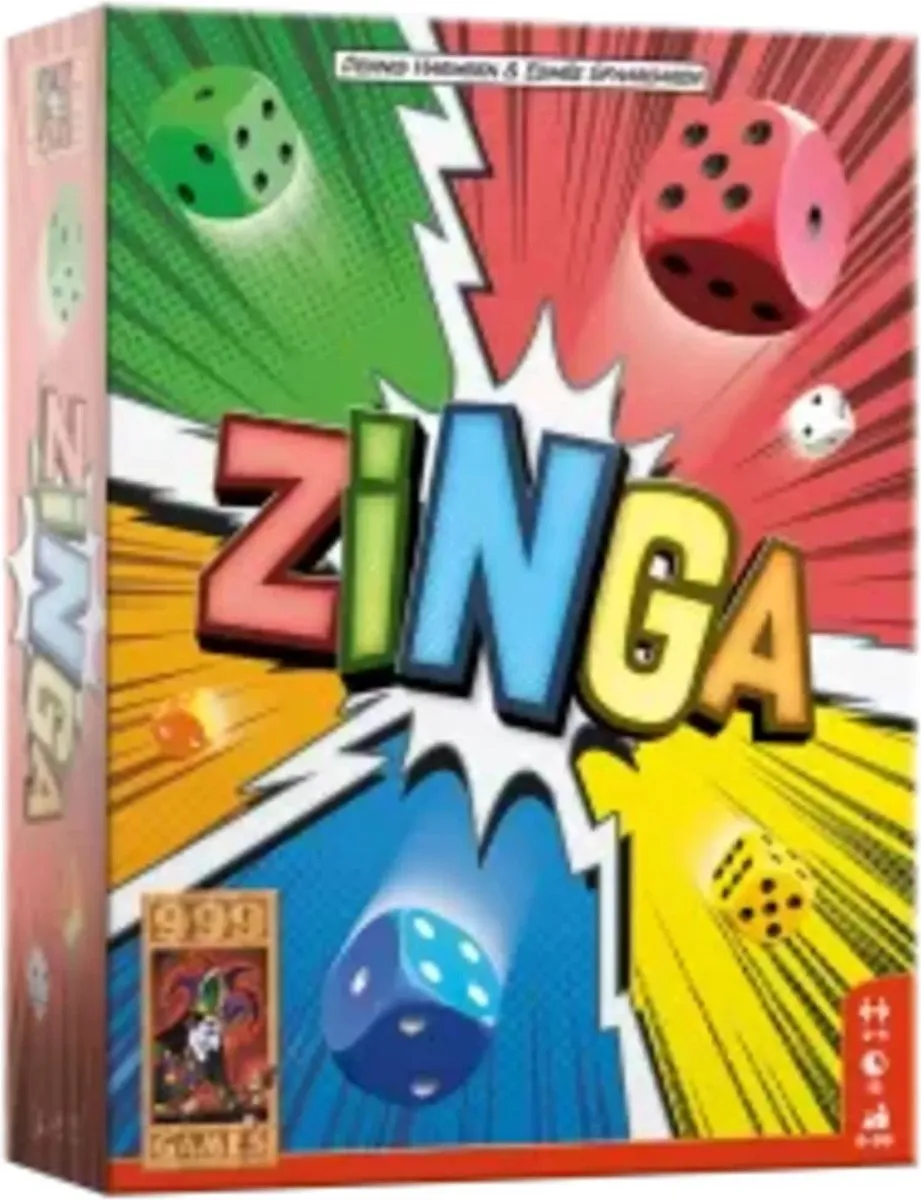999 Games Zinga Dobbelspel - Reactiespel - 2-4 Spelers