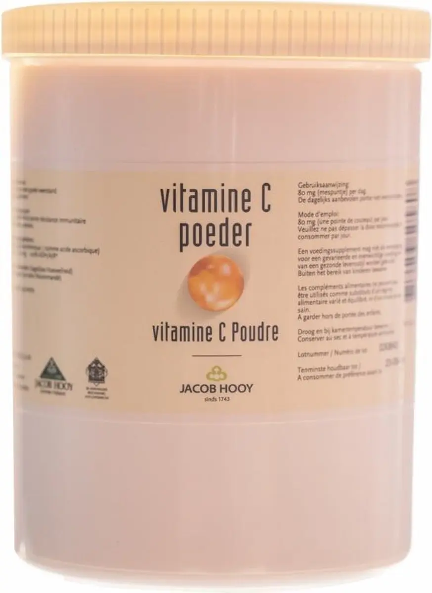 Jacob Hooy Vitamine C Ascorbinezuur 1000g