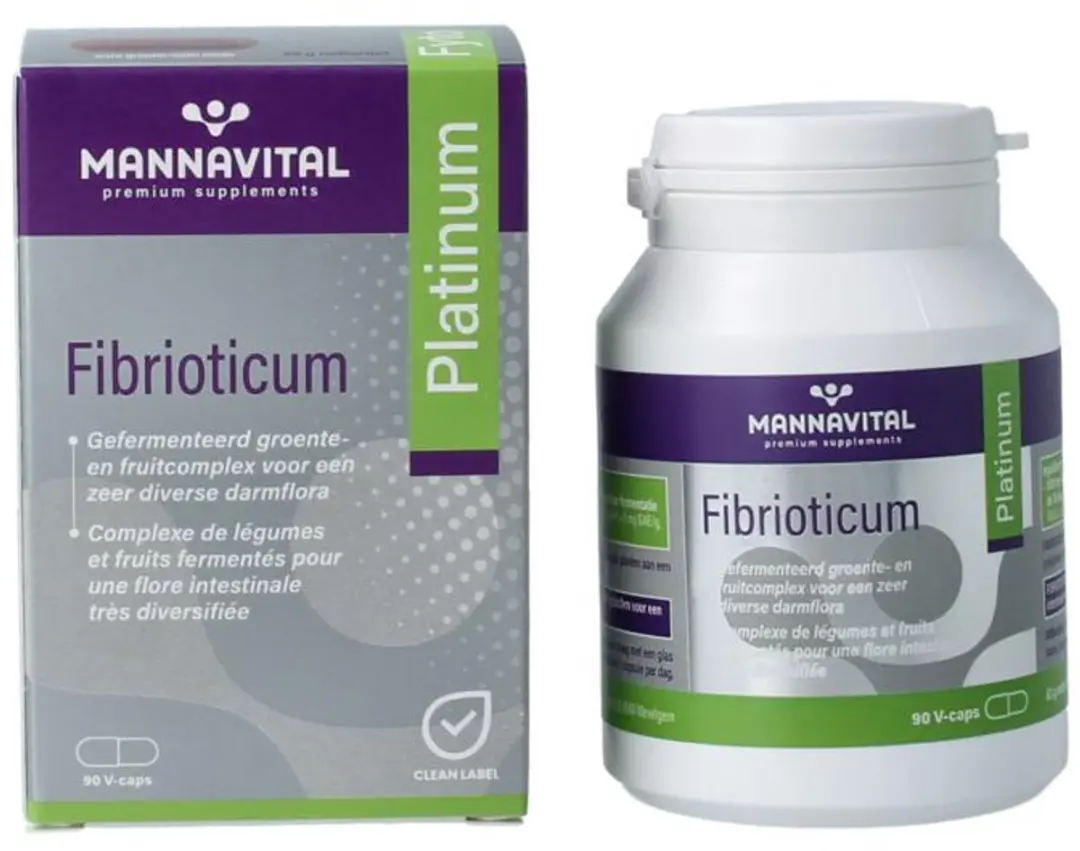 Mannavital Fibrioticum Platinum 90 Capsules - 500mg