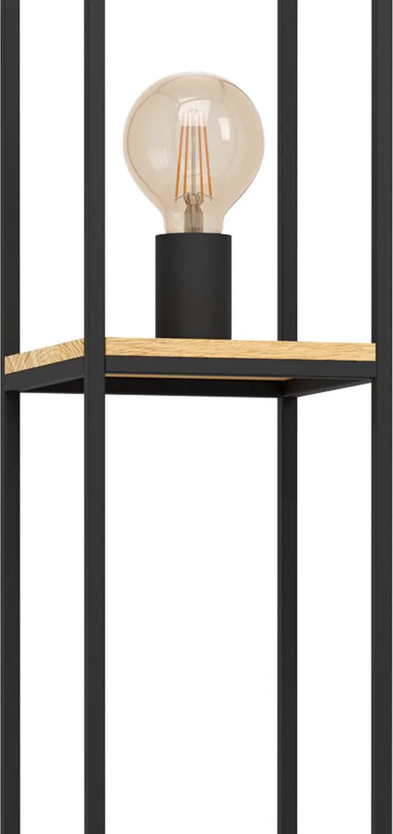 Eglo Libertad Vloerlamp E27 128,5cm - Zwart/Bruin