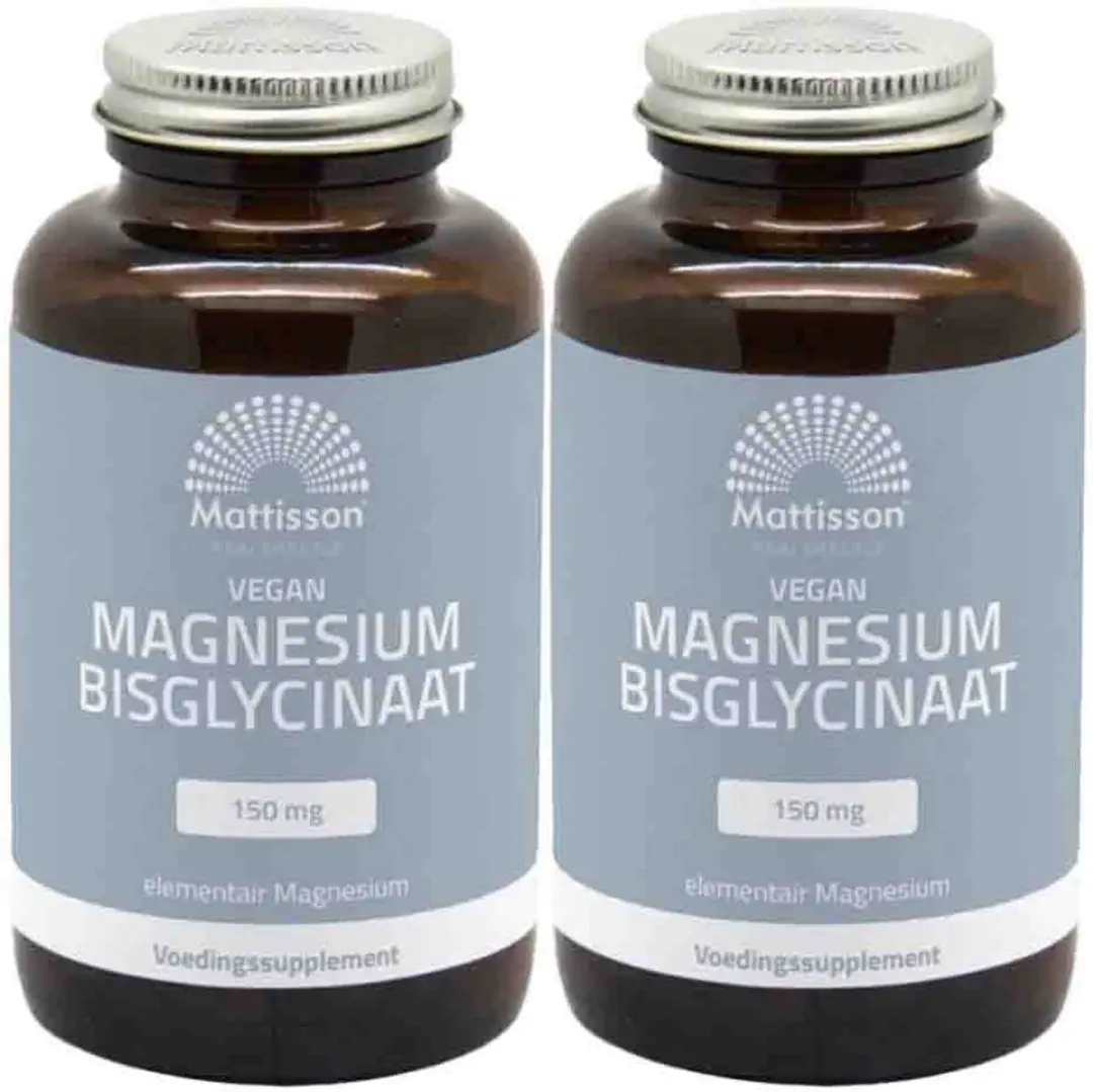 Mattisson Magnesium Bisglycinaat 150mg Vegan - 240 Vegacapsules