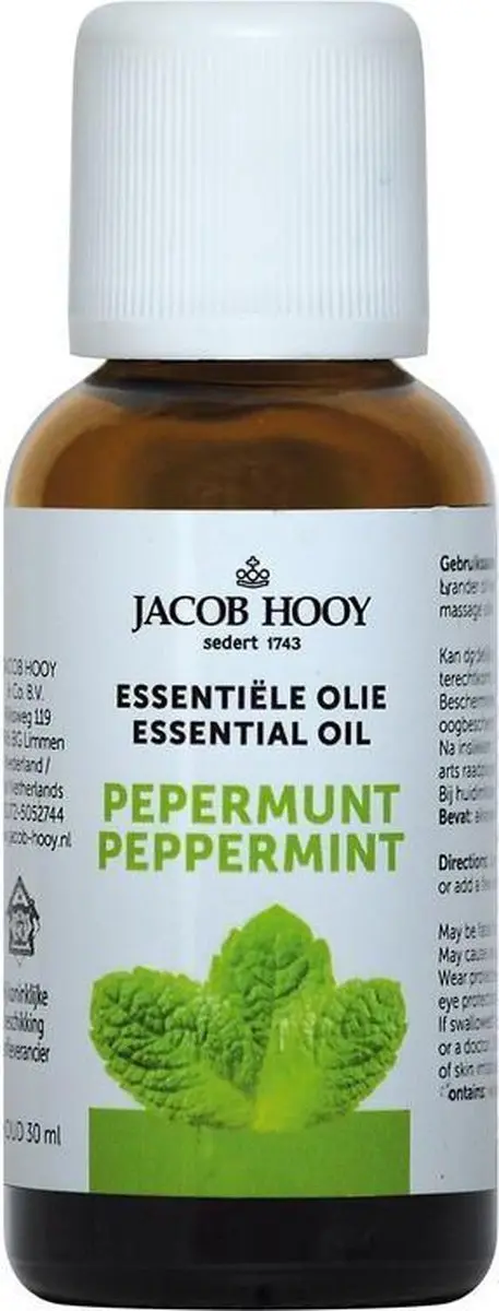 Jacob Hooy Pepermunt Etherische Olie 30ml