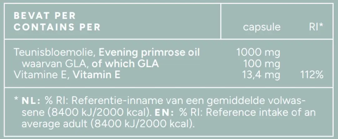 Mattisson Teunisbloemolie 1000mg Vitamine E 90 Capsules