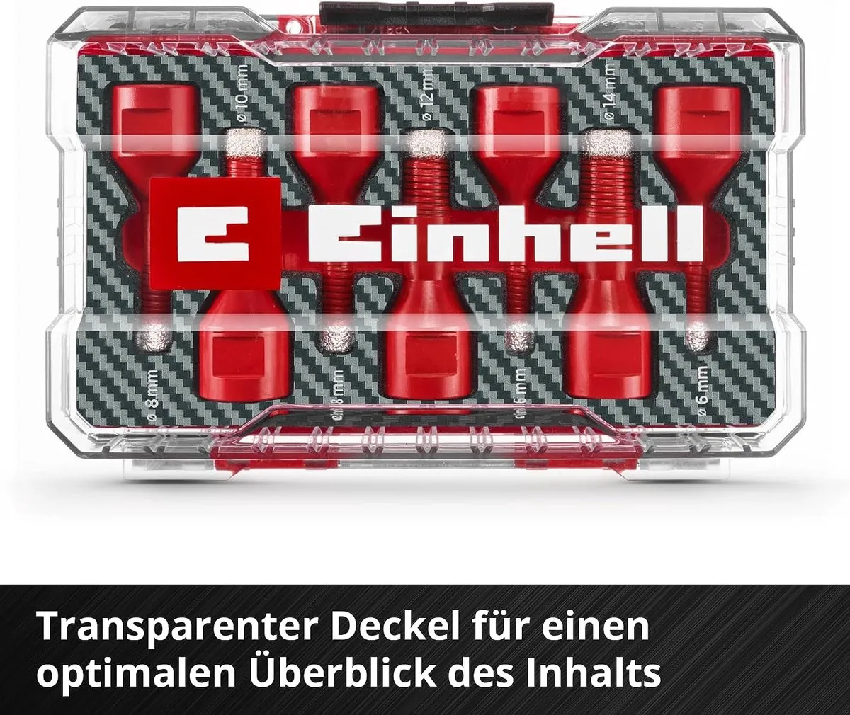 Einhell Tegelboorset 7-delig 6-14mm M14 - Metaal