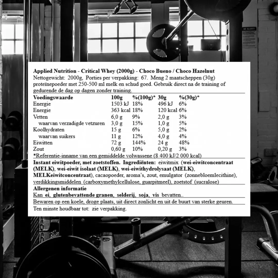 Applied Nutrition Critical Whey 2000g - Chocolade Hazelnoot
