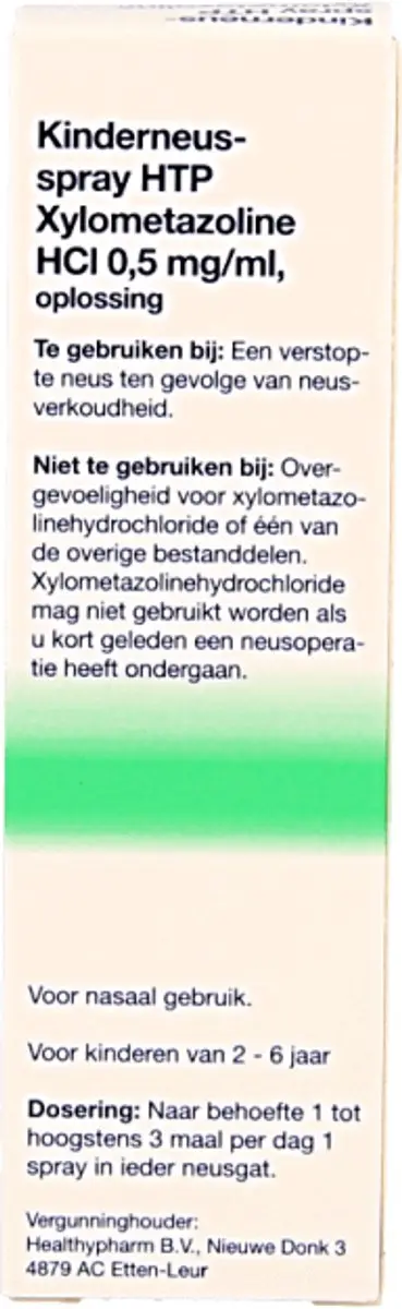 Healthypharm Kinder Neusspray Xylometazoline 0,5mg/ml 10ml