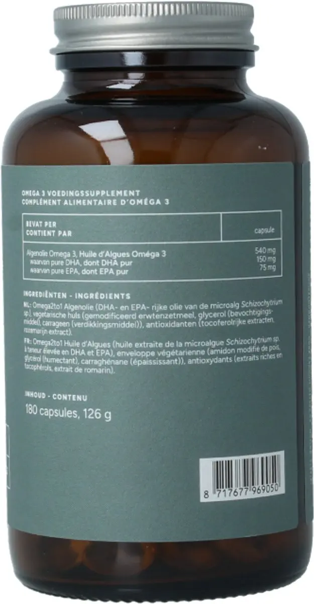 Mattisson Vegan Algenolie Omega 3 180 Capsules
