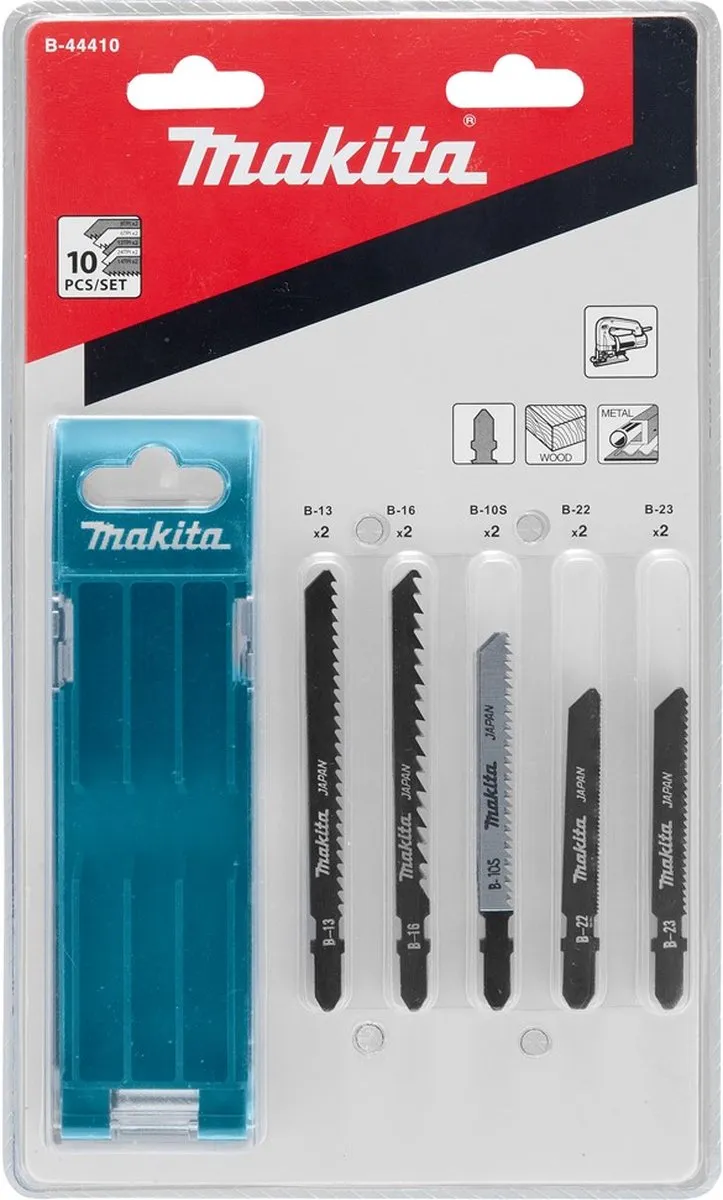 Makita Decoupeerzaagbladen B-44410 10-delig - Metaal/Hout - afbeelding 6 van 6