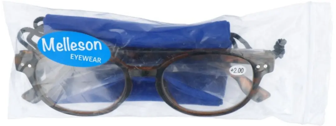 Melleson Optics Leesbril +2.00 Mat Havanna - Rond