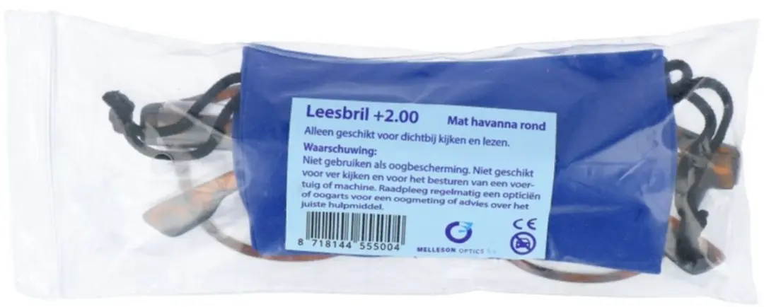Melleson Optics Leesbril +2.00 Mat Havanna - Rond