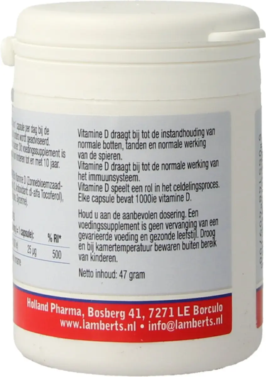 Lamberts Vitamine D3 1000IE 120 Capsules