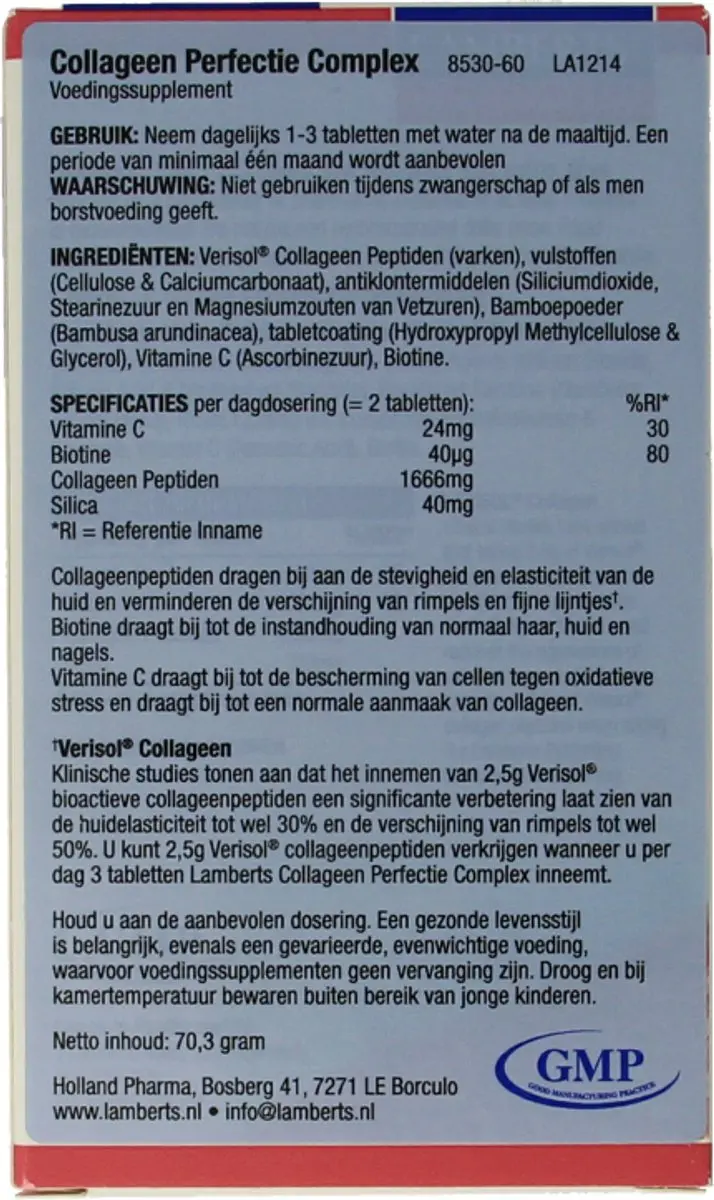 Lamberts Collageen Perfectie Complex 60 Tabletten