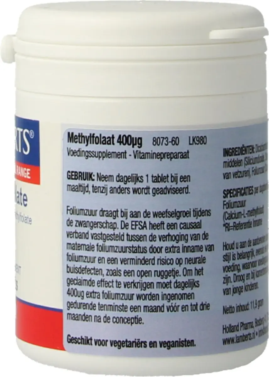 Lamberts Methylfolaat 400mcg 60 Tabletten