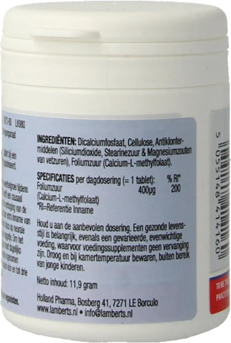 Lamberts Methylfolaat 400mcg 60 Tabletten