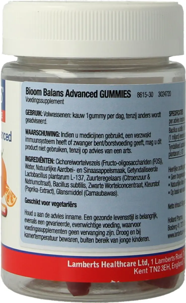 Lamberts Bioom Balans Advanced Gummies - 30 Stuks