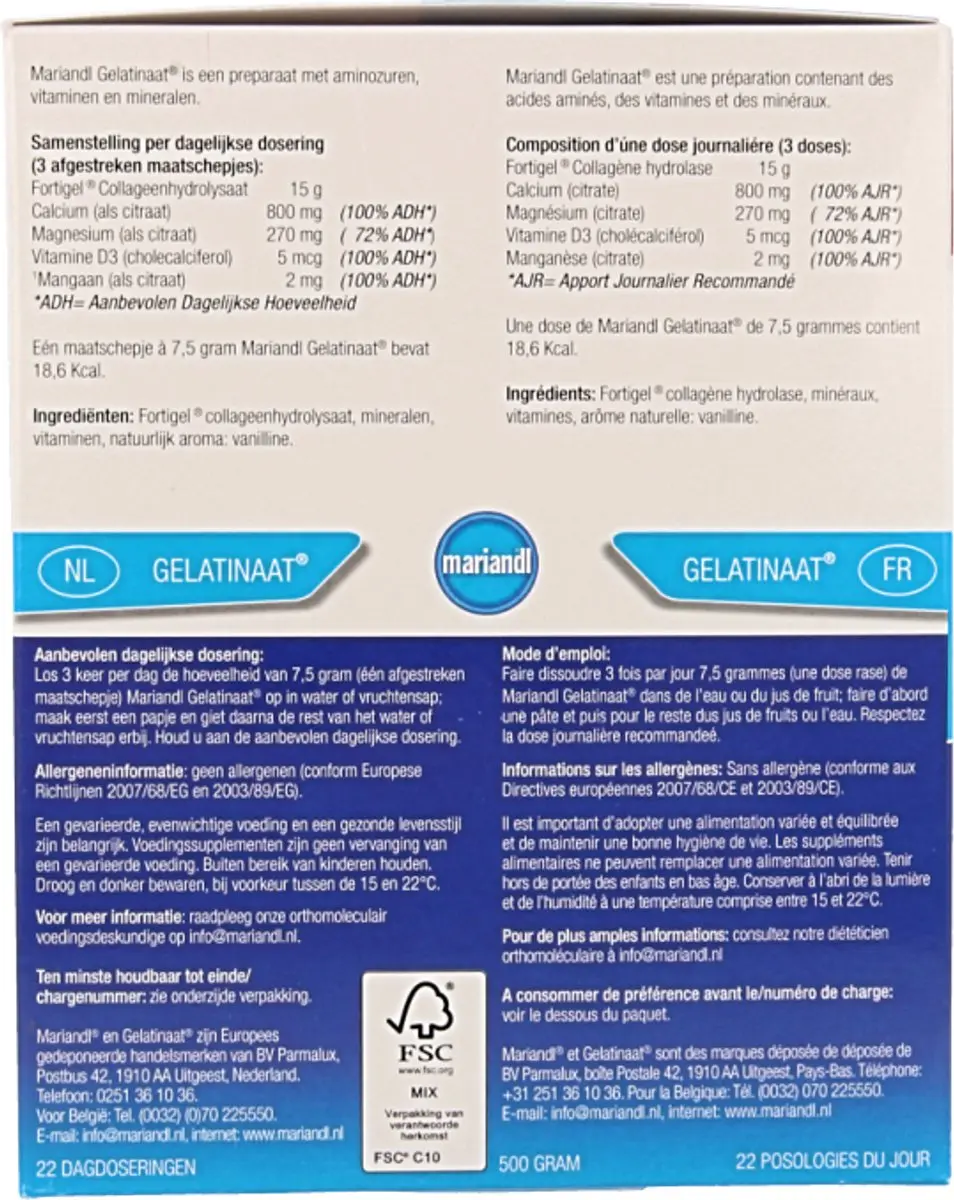 Mariandl Gelatinaat Classic 500g