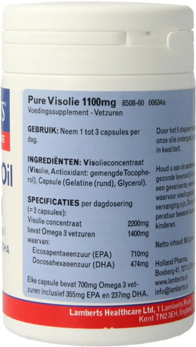 Lamberts Pure Visolie 60 Capsules