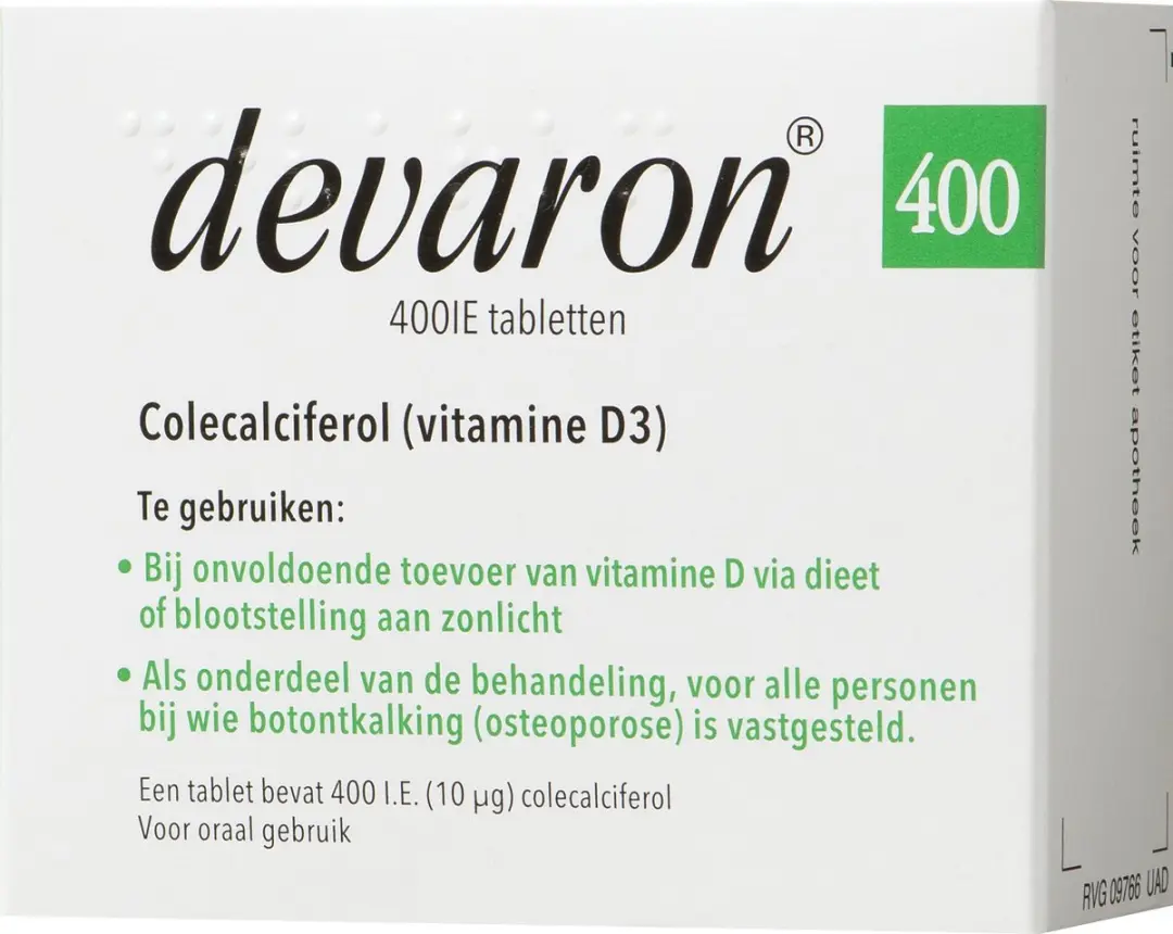 Devaron 400IE Vitamine D3 Tabletten - 90 Stuks