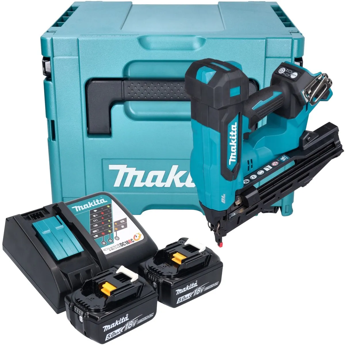 Makita DBN 610 RTJ Staande Spijkermachine 18V