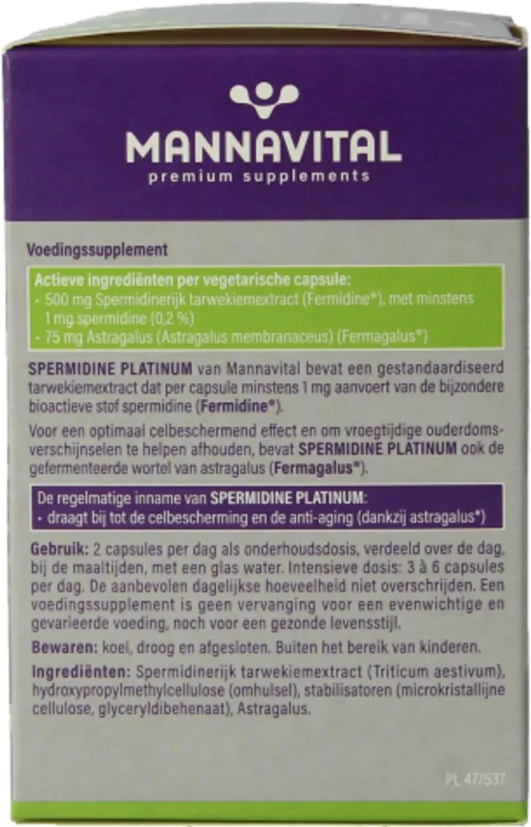 Mannavital Spermidine Platinum 60 Capsules
