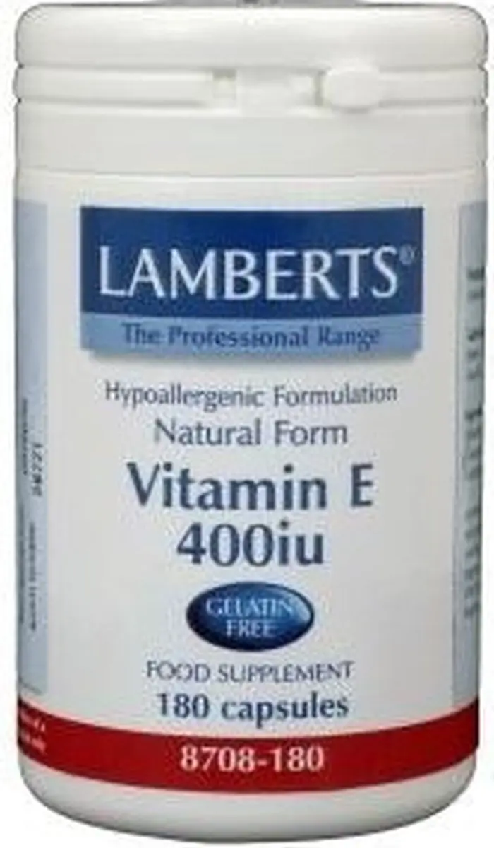 Lamberts Vitamine E 400IE Nat - 180 Stuks