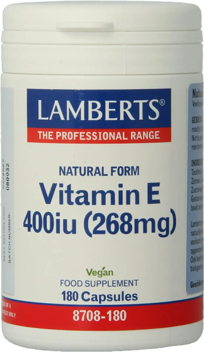 Lamberts Vitamine E 400IE Nat - 180 Stuks