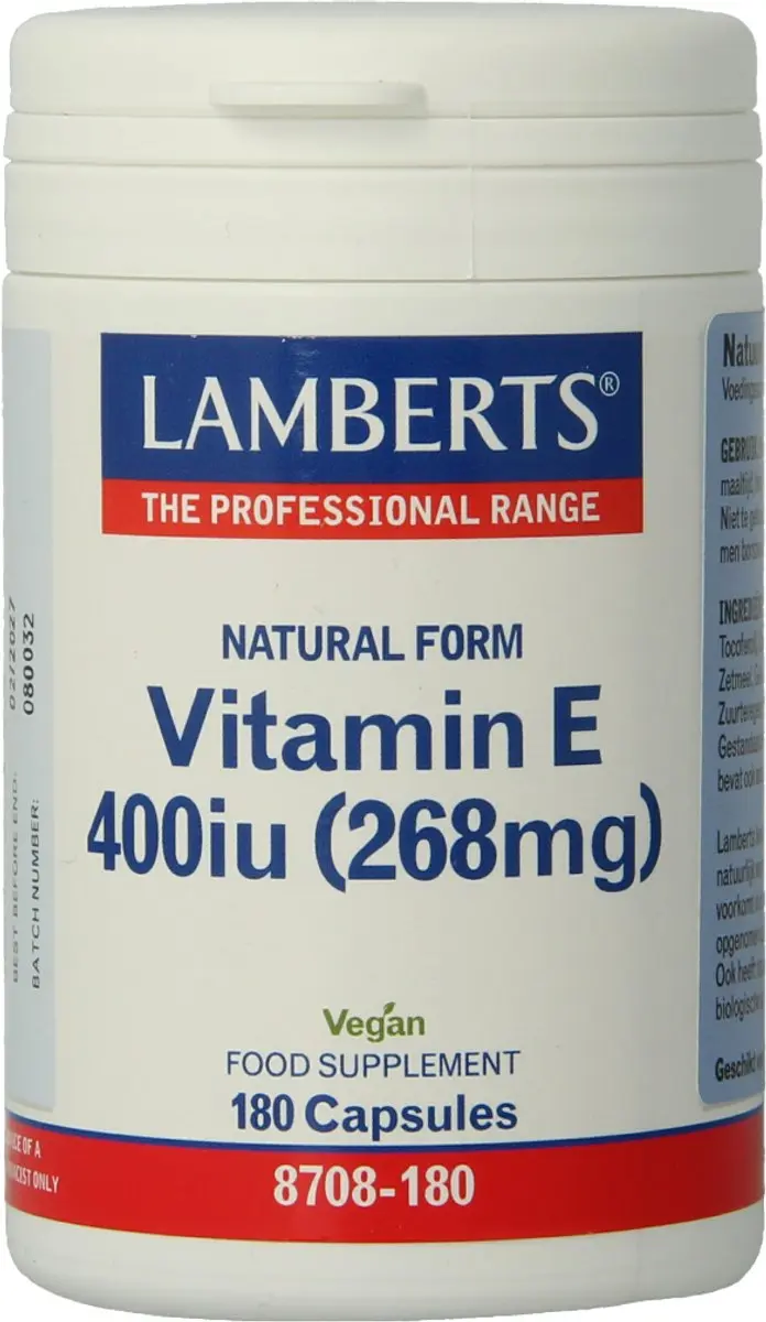 Lamberts Vitamine E 400IE Nat - 180 Stuks