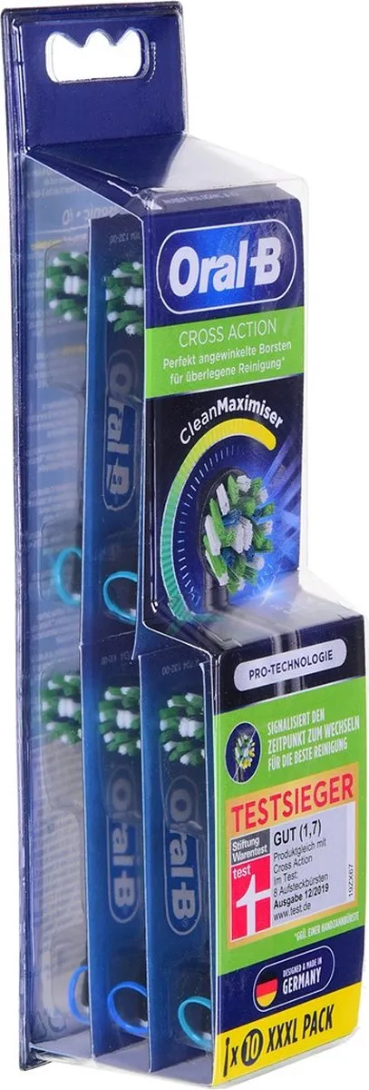Oral-B CrossAction Black Edition Opzetborstels - 10 Stuks