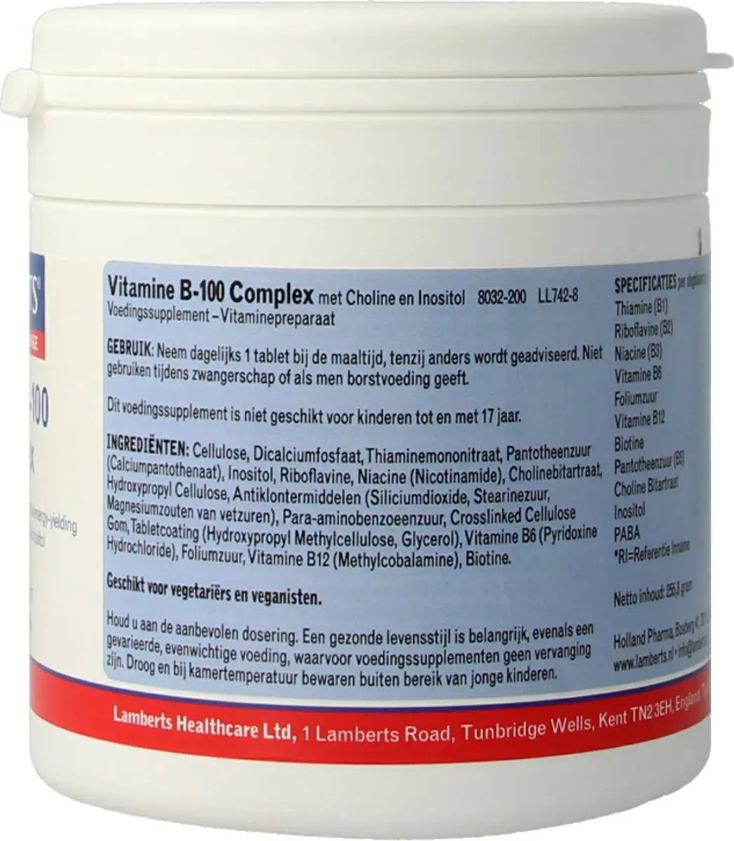 Lamberts Vitamine B100 Complex 200 Tabletten