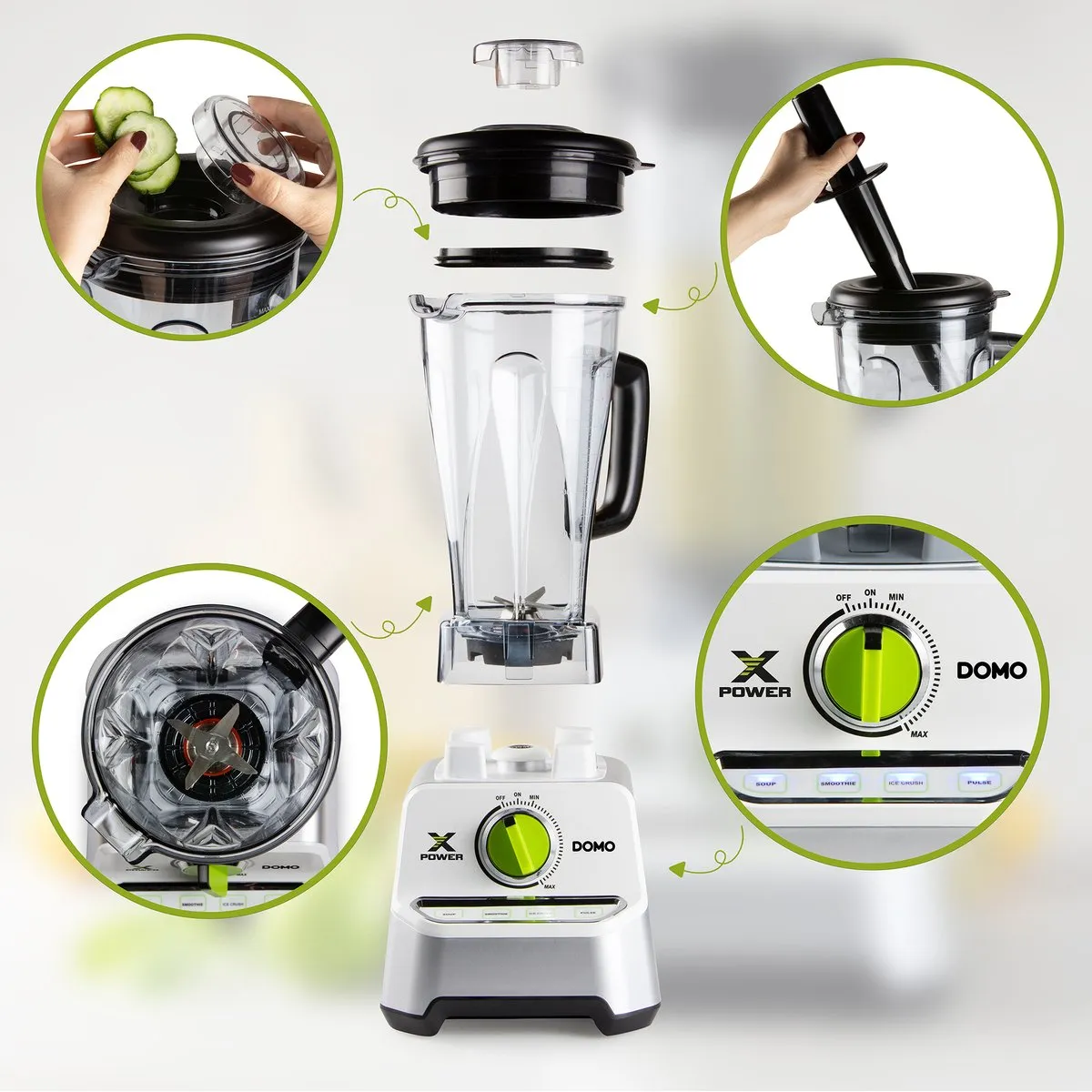 Domo DO747BL Power Blender 1500W - 2L