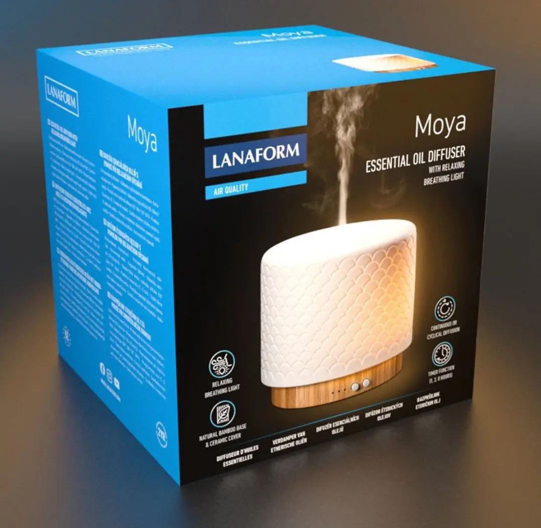 Lanaform Moya Aroma Diffuser 280ml - Ultrasoon - Wit