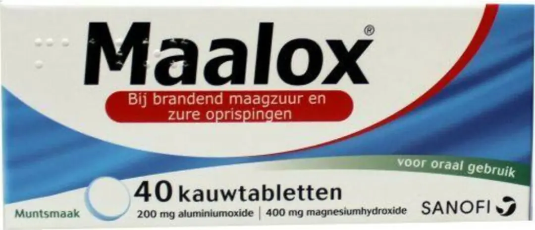 Maalox Kauwtabletten Muntsmaak - 80 Stuks