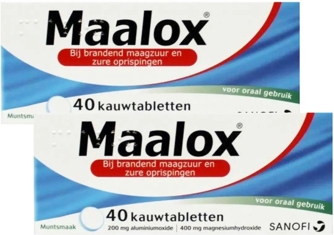 Maalox Kauwtabletten Muntsmaak - 80 Stuks