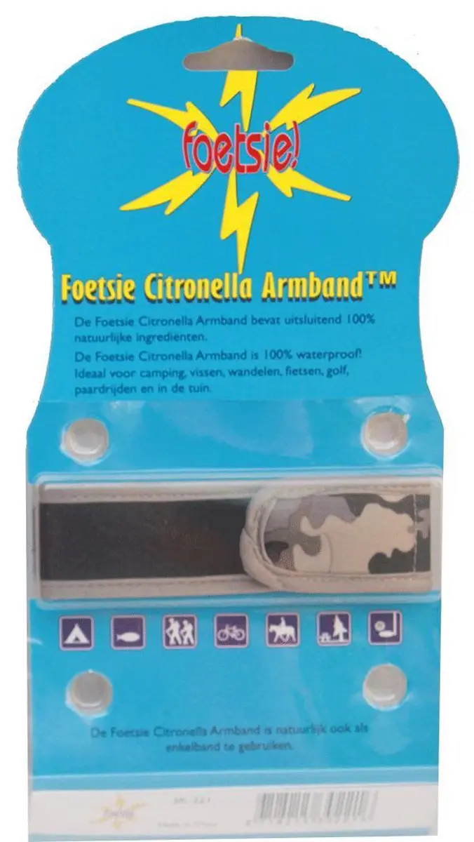 Foetsie Citronella Armband - Muggenwerend - Red/Black