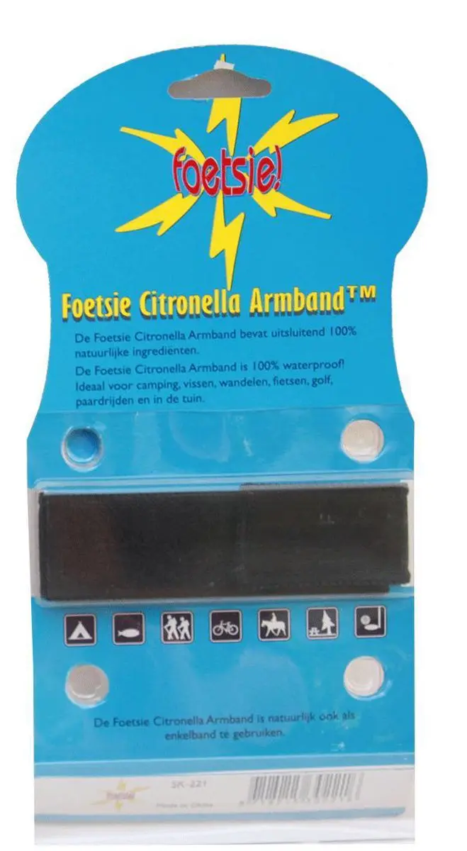 Foetsie Citronella Armband - Muggenwerend - Red/Black