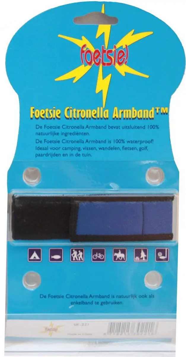 Foetsie Citronella Armband - Muggenwerend - Red/Black