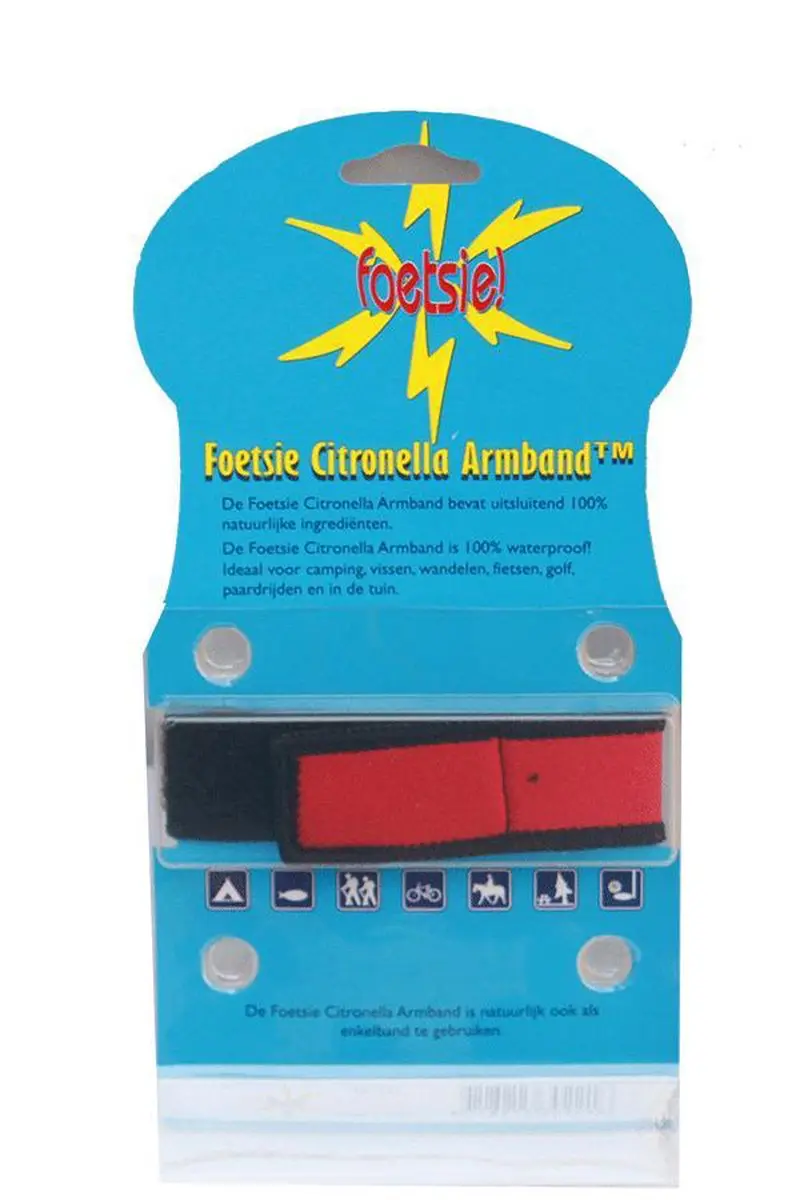 Foetsie Citronella Armband - Muggenwerend - Red/Black - afbeelding 6 van 6