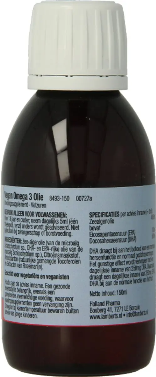 Lamberts Vegan Omega 3 Olie 150ml