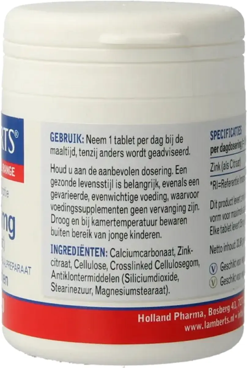 Lamberts Zinkcitraat 120 Stuks