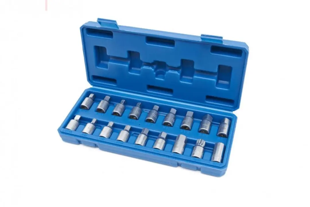 HBM 18-delige Carterplugset 3/8" - Dopsleutel