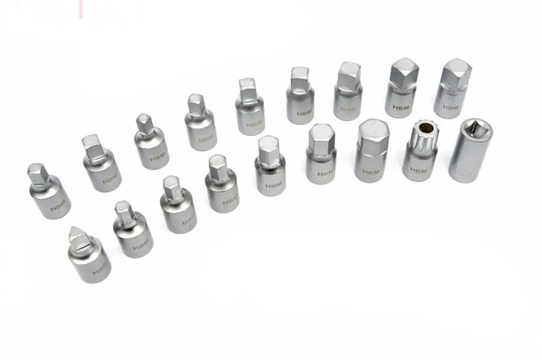 HBM 18-delige Carterplugset 3/8" - Dopsleutel