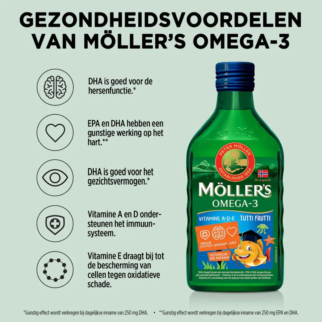 Mollers Omega-3 Levertraan Tutti Frutti 750ml