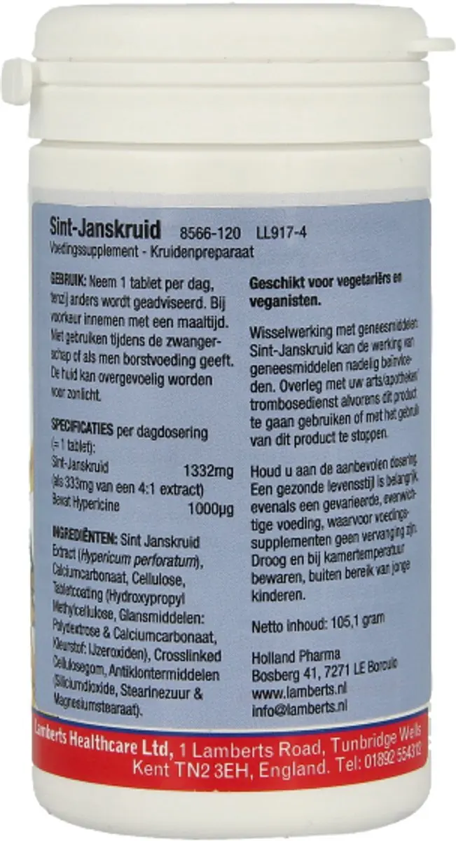 Lamberts Sint-Janskruid 120 Tabletten