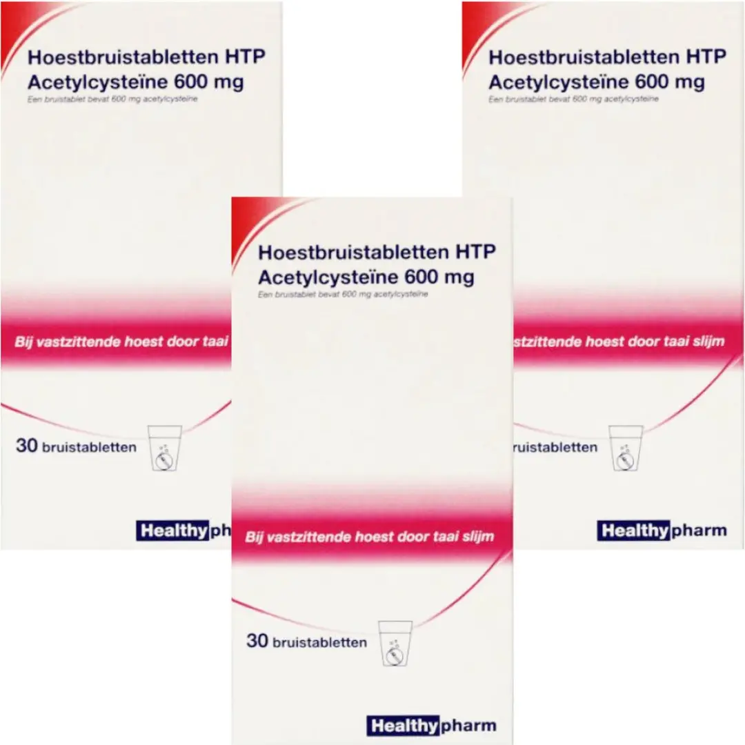 Healthypharm Acetylcys 600mg Bruistabletten - 90 Stuks