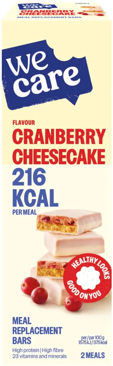 weCare Meal Replacement Bars Cranberry Cheesecake