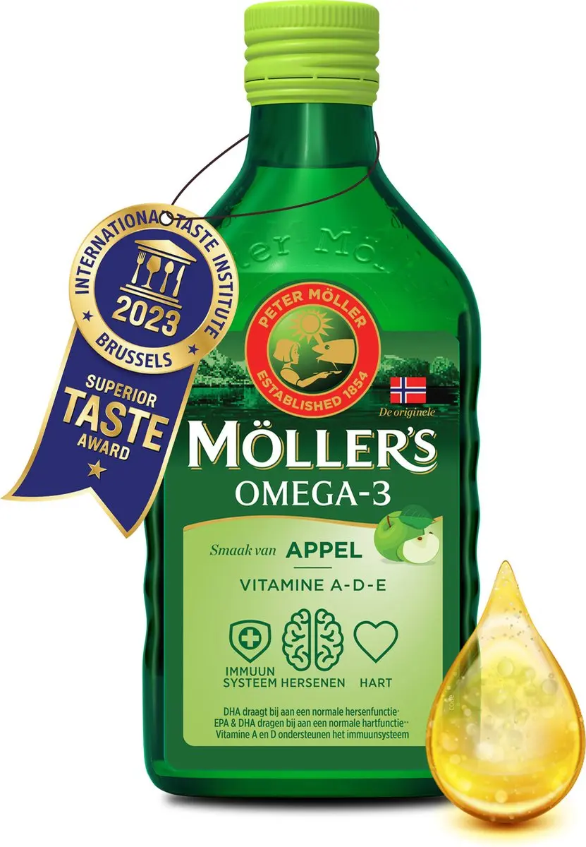 Mollers Omega-3 Levertraan Appel 6x250ml