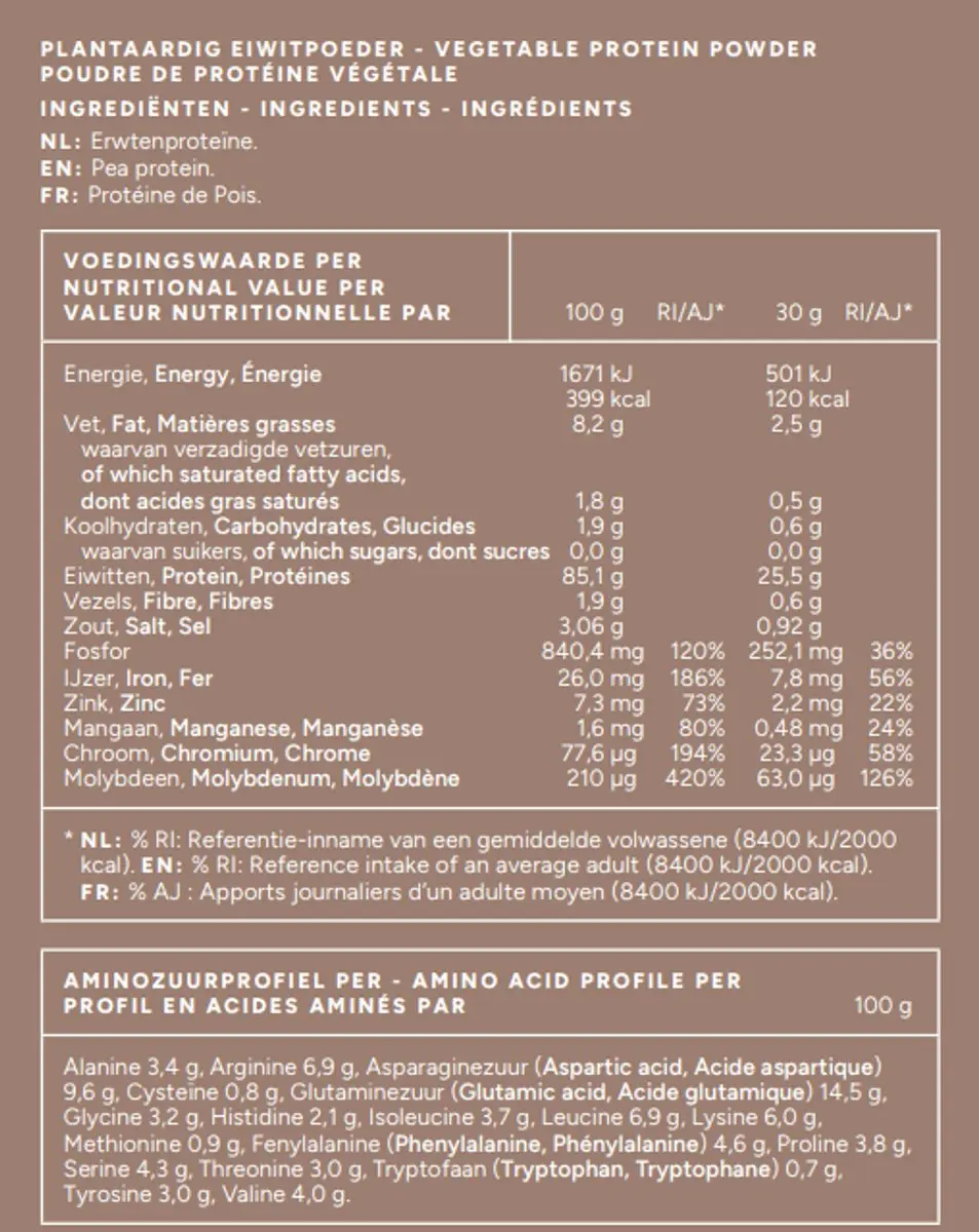 Mattisson Erwtenproteïne 86% - 350g