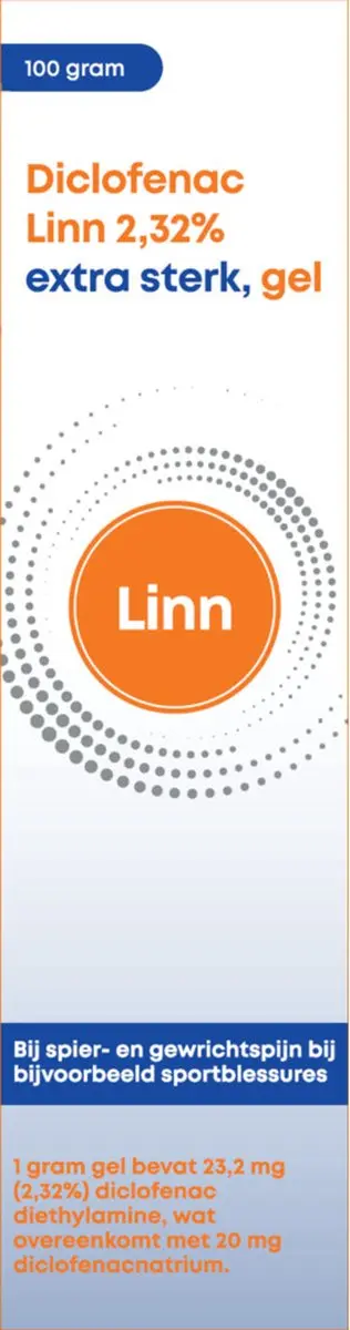 Linn Diclofenac Gel 2,32% Extra Sterk 100g