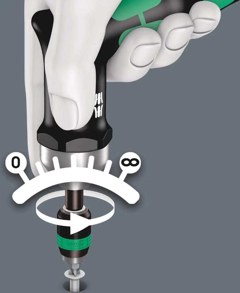 Wera Serie 7400 Kraftform Momentschroevendraaier 1/4" - Groen/Zwart